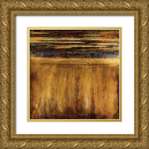 Jardine, Liz 12x12 Gold Ornate Wood Framed with Double Matting Museum Art Print Titled - Eruption - Pompeii