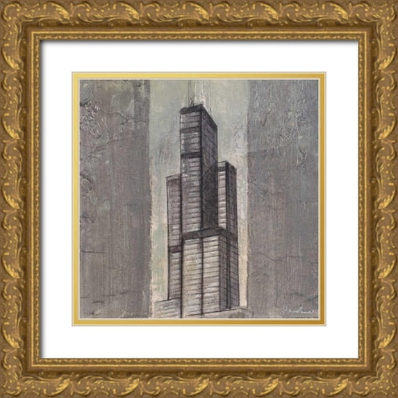 Jardine, Liz 15x15 Gold Ornate Wood Framed with Double Matting Museum Art Print Titled - Chicago I