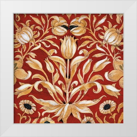 Jardine, Liz 15x15 White Modern Wood Framed Museum Art Print Titled - Jewel Tones