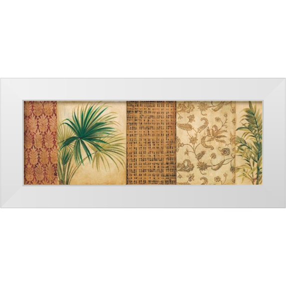Jardine, Liz 18x9 White Modern Wood Framed Museum Art Print Titled - Palm Song I