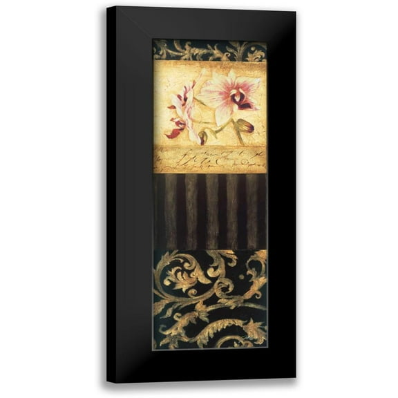 Jardine, Liz 7x14 Black Modern Framed Museum Art Print Titled - Orchid Brocade I