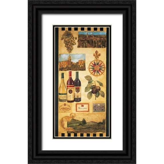 Jardine, Liz 9x14 Black Ornate Wood Framed with Double Matting Museum Art Print Titled - Wine Country I