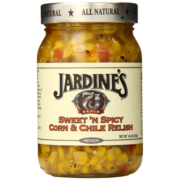Jardines - Sweet and Spicy Corn Relish for Tasty Toppings - 16 OZ, Case of 6