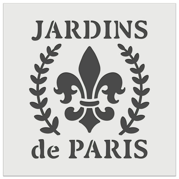 Jardins de Paris Fleur de Lis DIY Cookie Wall Craft Stencil - 7.0 Inch