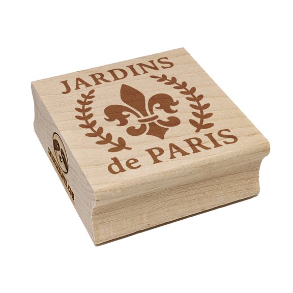 Jardins de Paris Fleur de Lis Square Rubber Stamp Stamping Scrapbooking Crafting - Medium 1.75in