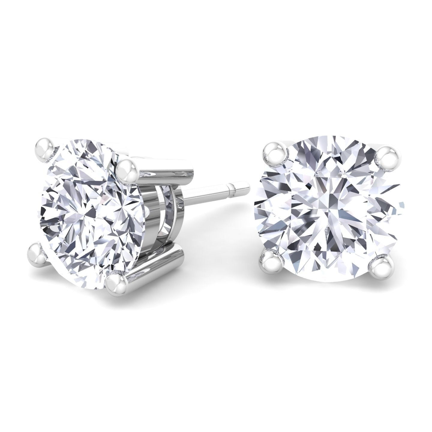 Jared 1 Carat Round Cut Diamond Studs Walmart