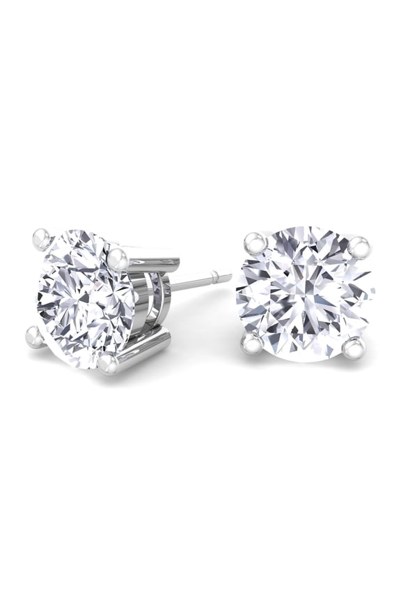 Jared - 1 Carat Round Cut Diamond Studs