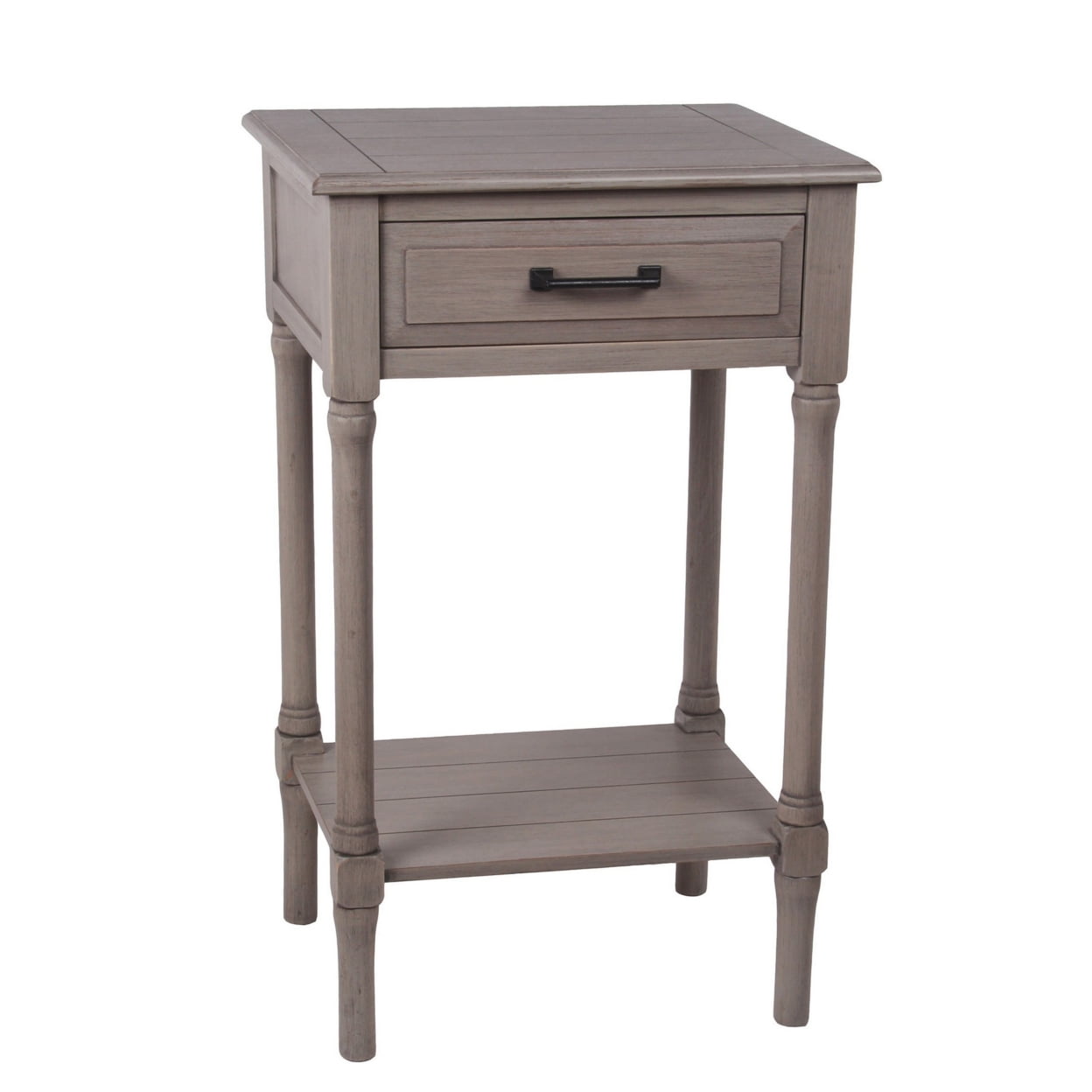 Jared 30 Inch Classic Accent End Table with Drawer and Shelf, Rich ...