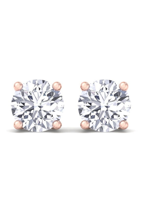 Jared - 4 Carat Round Cut Classic Diamond Studs