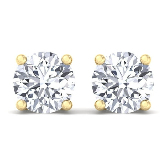 Jared - 4 Carat Round Cut Classic Diamond Studs