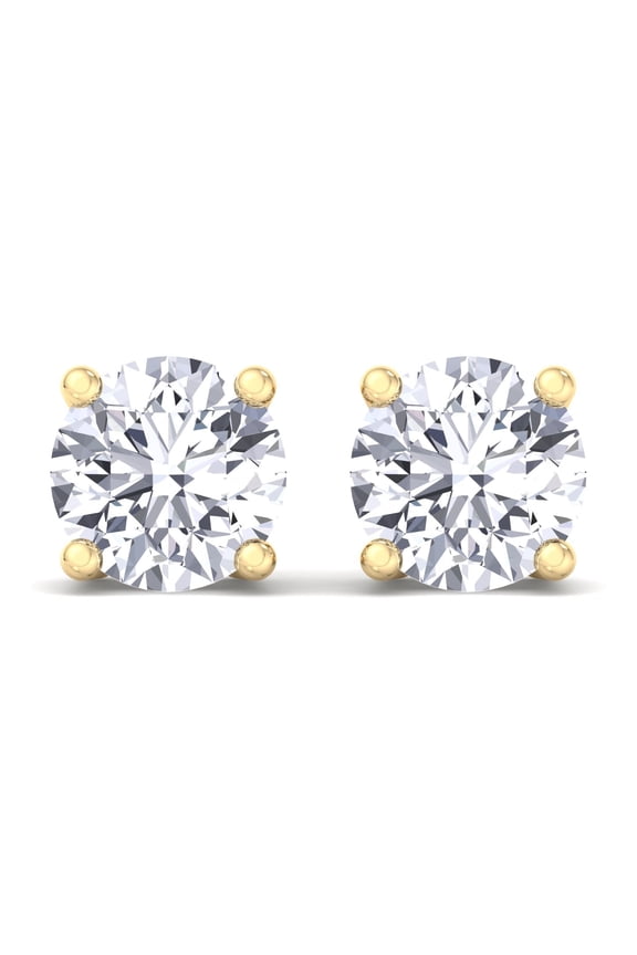 Jared - 4 Carat Round Cut Classic Diamond Studs