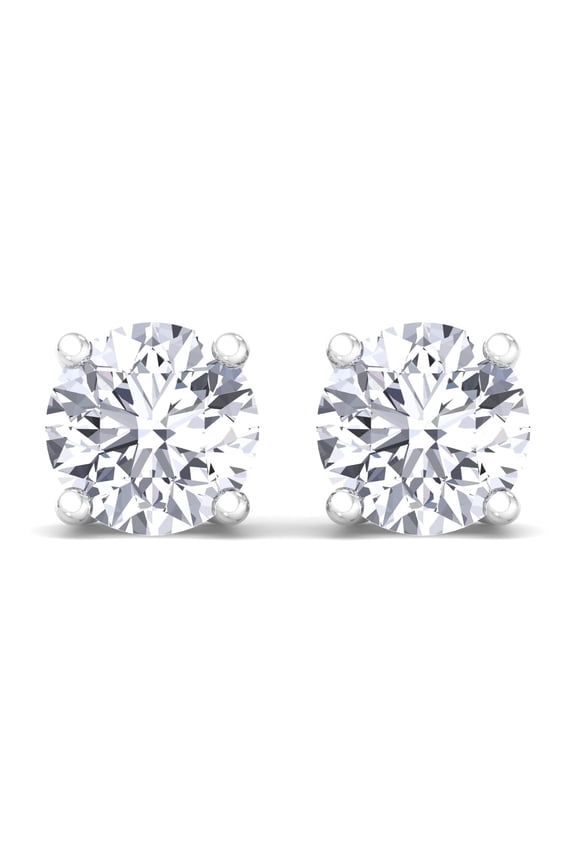 Jared - 4 Carat Round Cut Classic Diamond Studs