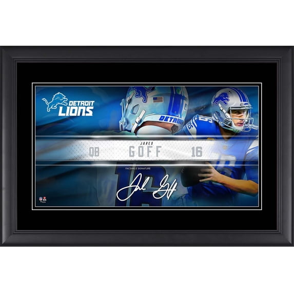 Jared Goff Detroit Lions Framed 10" x 18" Player Nameplate Collage