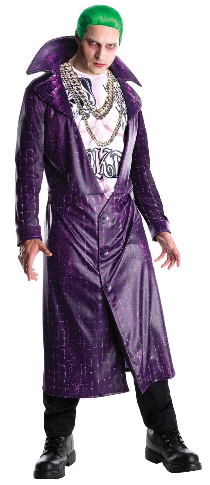 Mens Suicide Squad Deluxe Joker Costume X Large Male Adult Purple Fancy Dress Party Book Week
