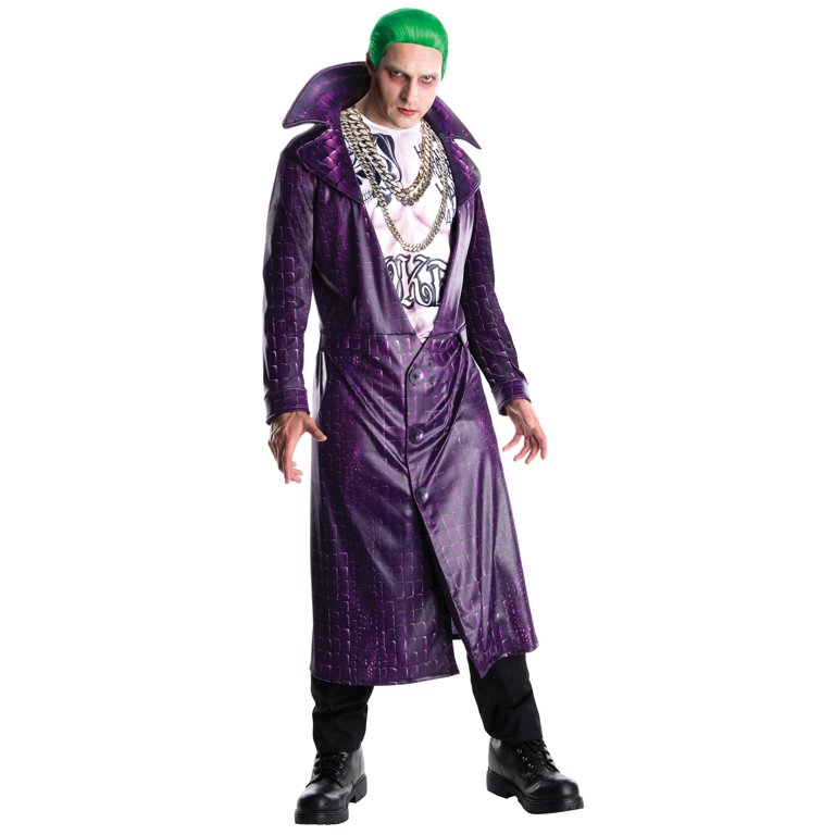 Mens Suicide Squad Deluxe Joker Costume X Large Male Adult Purple 