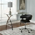 thumbnail image 1 of Jared Metal Desk and Task Chair Set, World Map Printing Glass with Black Desk Chair, 1 of 9