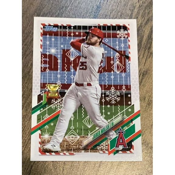 Jared Walsh Los Angeles Angels MLB 2021 Topps Holiday HW107 ASR Trading Cards