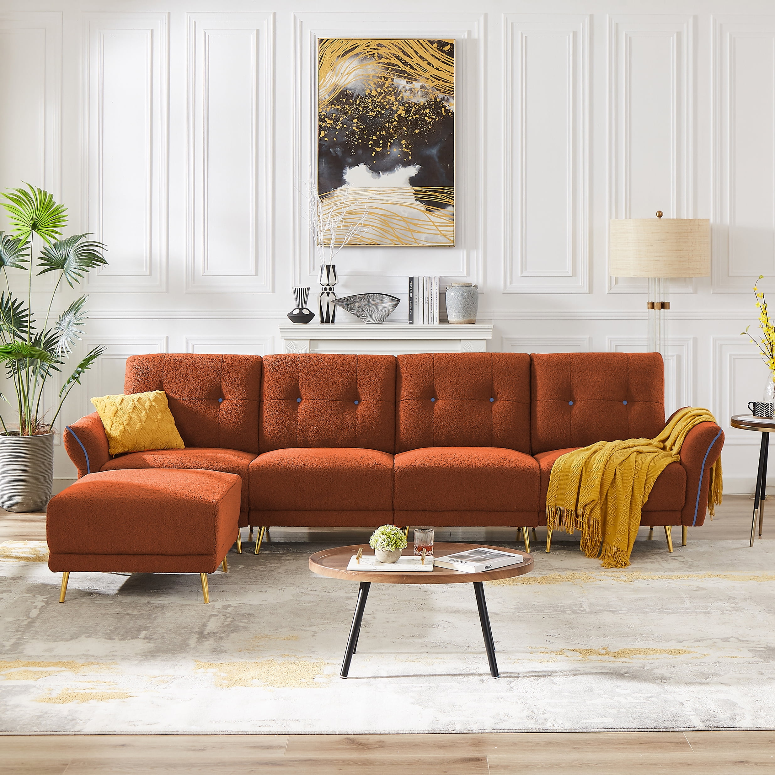 Jarenie Sherpa Sofa，modular Sectional Sofa,sleeper Couch Sofa,modular 