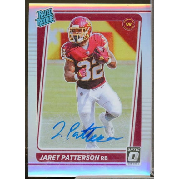 Jaret Patterson Rookie 2021 Donruss Optic Rated Rookies Autographs Holo #297
