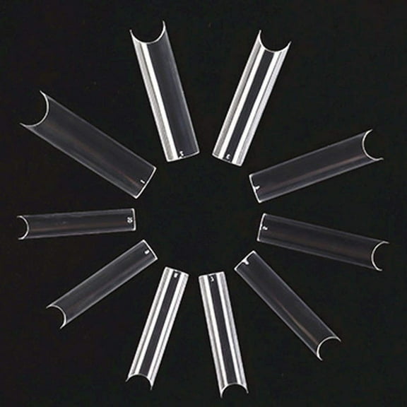 XXL C Curve / waterpipe / Half Tube Half Cover French Artificial False Nail Tips Choose 500pcs Jargod