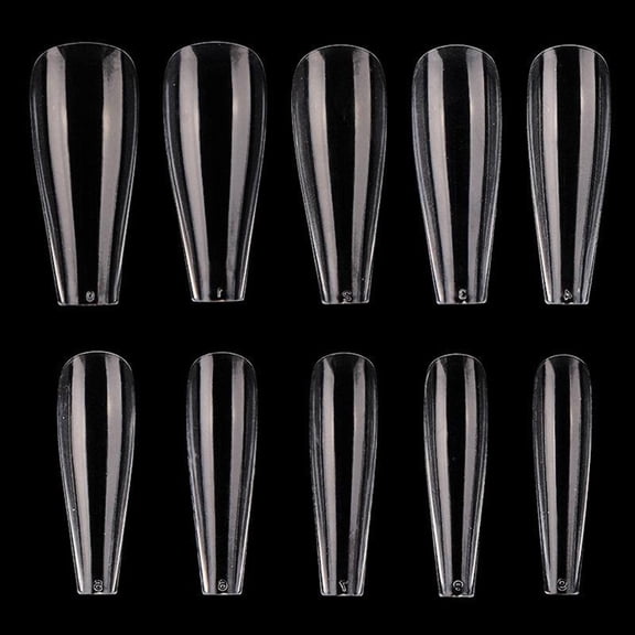 600pcs Long Coffin Ballerina Nails Full Cover Acrylic Nails False Nail Tips Jargod