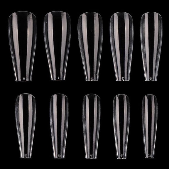600pcs Long Coffin Ballerina Nails Full Cover Acrylic Nails False Nail Tips Jargod