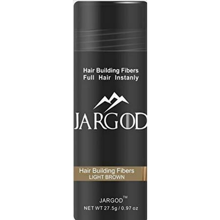 JARGOD Hair Fibers for Instant Volume and Thicker Fuller Hair, Hair Powder for Women and Men, 27.5g, Light Brown