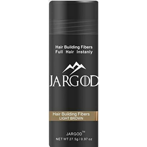 JARGOD Hair Fibers for Instant Volume and Thicker Fuller Hair, Hair Powder for Women and Men, 27.5g, Light Brown