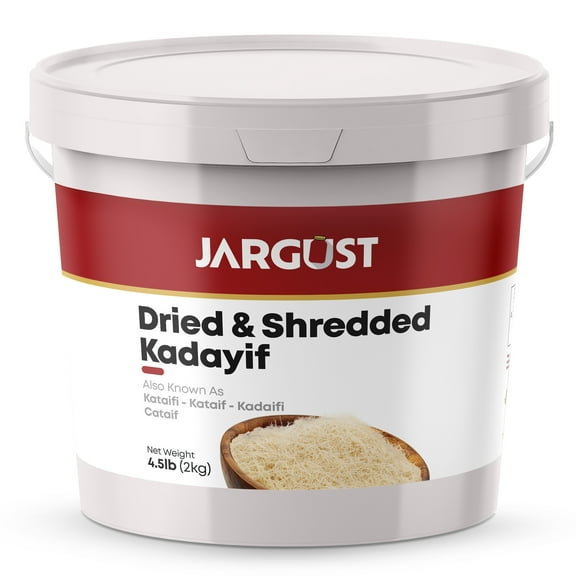 Jargust Bulk Dried & Shredded Kataifi, Shredded Fillo Dough, Pastry Dough, 4.5lb