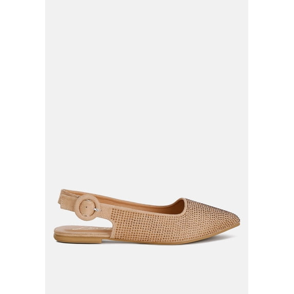 Jarisa Rhinestones Embellished Slingback Mules
