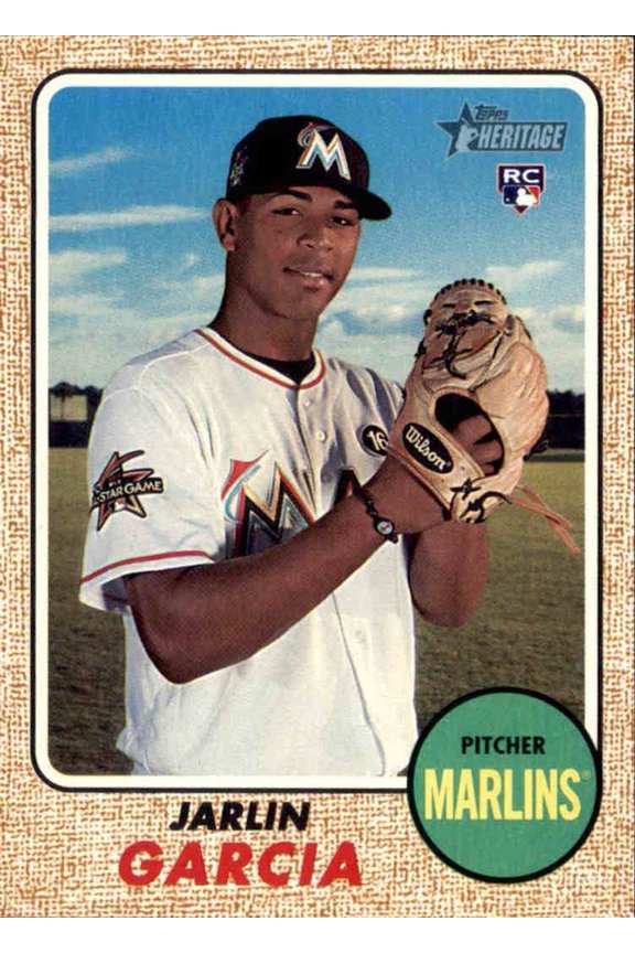 Jarlin Garcia #643 Heritage High Number Base Set Rookie Near Mint Baseball Card Topps Miami Marlins Miami Marlins MLB Baseball Trading Card