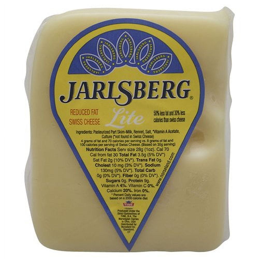 Jarlsberg Lite Reduced Fat Swiss Cheese, .5 lb