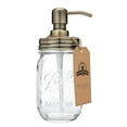 thumbnail image 1 of Jarmazing Products Classic Farmhouse Mason Jar Soap Dispenser - Brass - With 16 Ounce Ball Mason Jar, 1 of 4