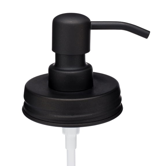 Jarmazing Products Classic Vintage Styled Black Mason Jar Soap Dispenser Lids - One Pack - For all Regular Mouth Canning Jars