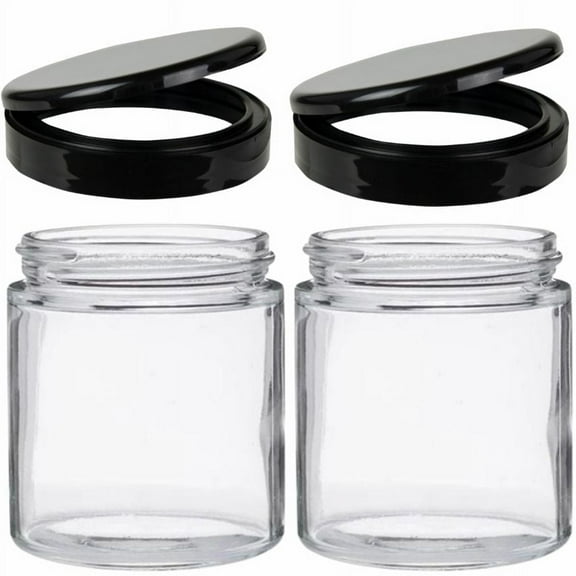 Jarming Collections 16oz Wide Mouth Glass Storage Jars  Extra-Wide Opening with BPA-Free Plastic Lids for Easy Filling, Food Storage, Pantry Organization & Canning Storage  Made in USA (2 Count)