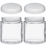 Jarming Collections 16oz Wide Mouth Glass Storage Jars   Extra-Wide Opening with BPA-Free Plastic Lids for Easy Filling, Food Storage, Pantry Organization & Canning Storage   Made in USA Set of 2