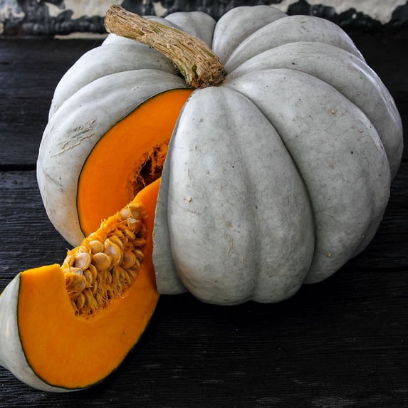Jarrahdale Pumpkin Seeds - 1/4 LB Bulk ~450 Seeds - Heirloom, Open Pollinated, Non-GMO, Farm & Vegetable Gardening Seeds