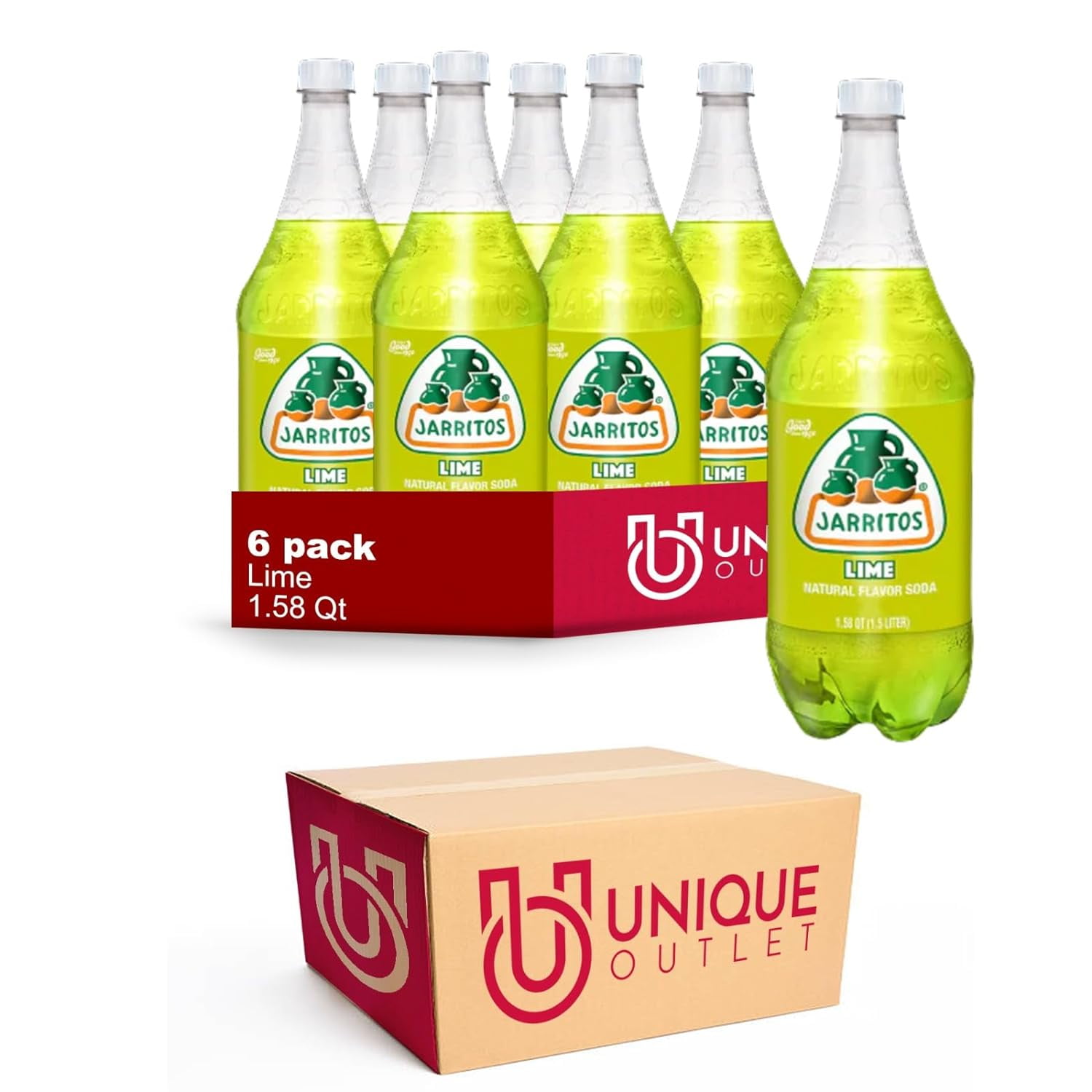 Jarritos 6Pack Of Lime Mexican Soft Drink Plastic Bottle 50 Fl Oz (1.5 Lt) + 80 Disposable Food