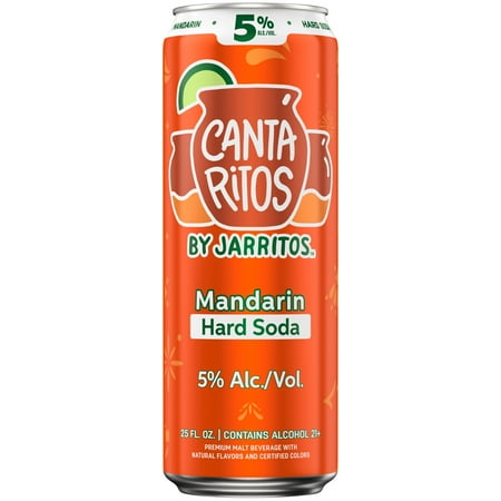 Jarritos Cantaritos Mandarin Hard Soda 25 fl oz 1 Aluminum Can 5% ABV