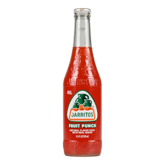 Jarritos Fruit Punch Soda, 12.5 fl oz (370ml) Glass Bottle, 1 Count