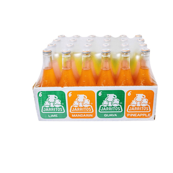 Jarritos Glass Bottle Soda Variety Pack, 12 fl oz Bottles, 24 Pack Assorted Mexican Soft Drinks