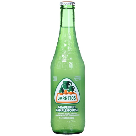 Jarritos Grapefruit Soda, 12.5 fl oz (370 ml) Glass Bottle, 1 Count