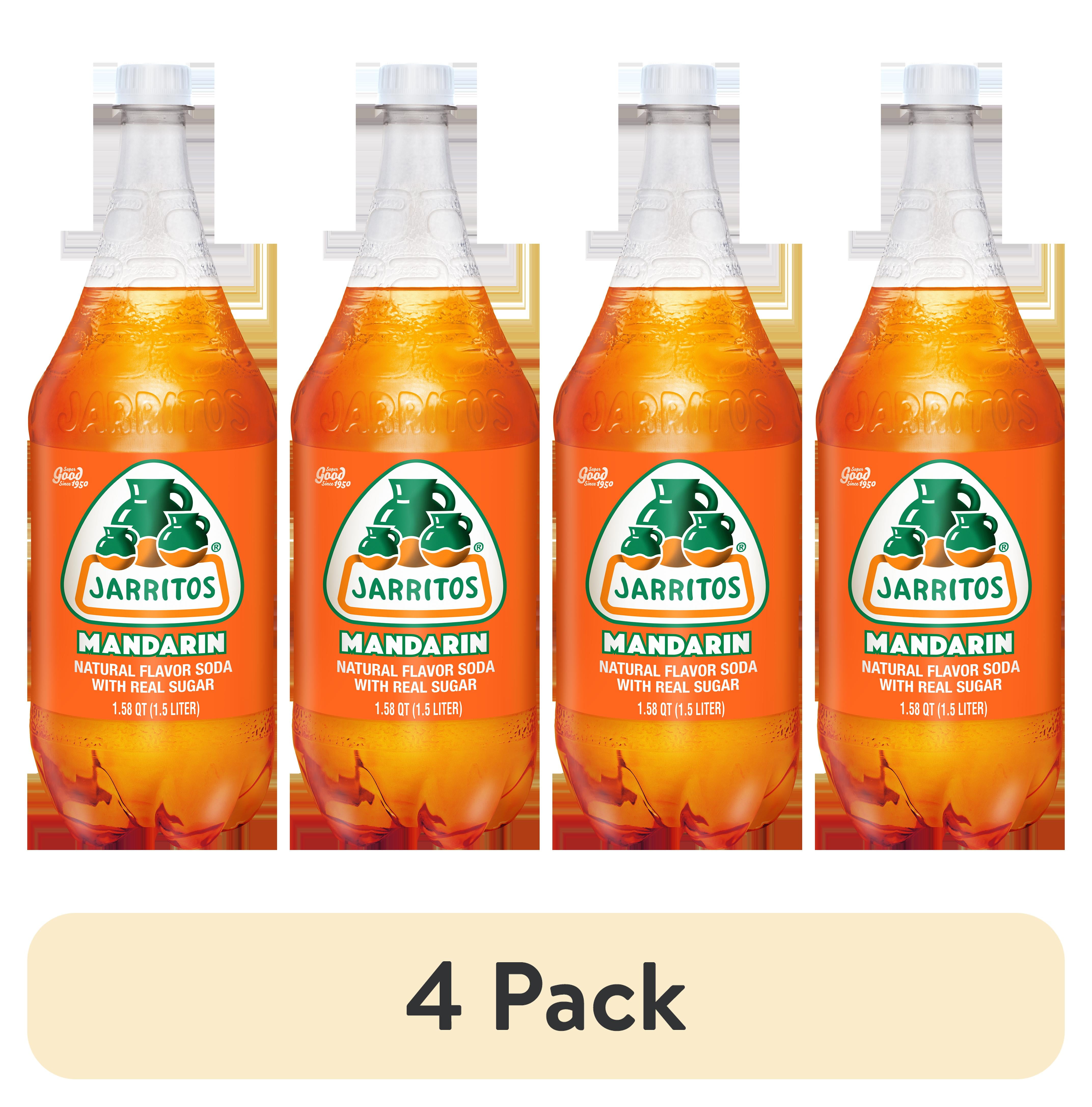 (4 pack) Jarritos Mandarin Soda, 1.58 qt