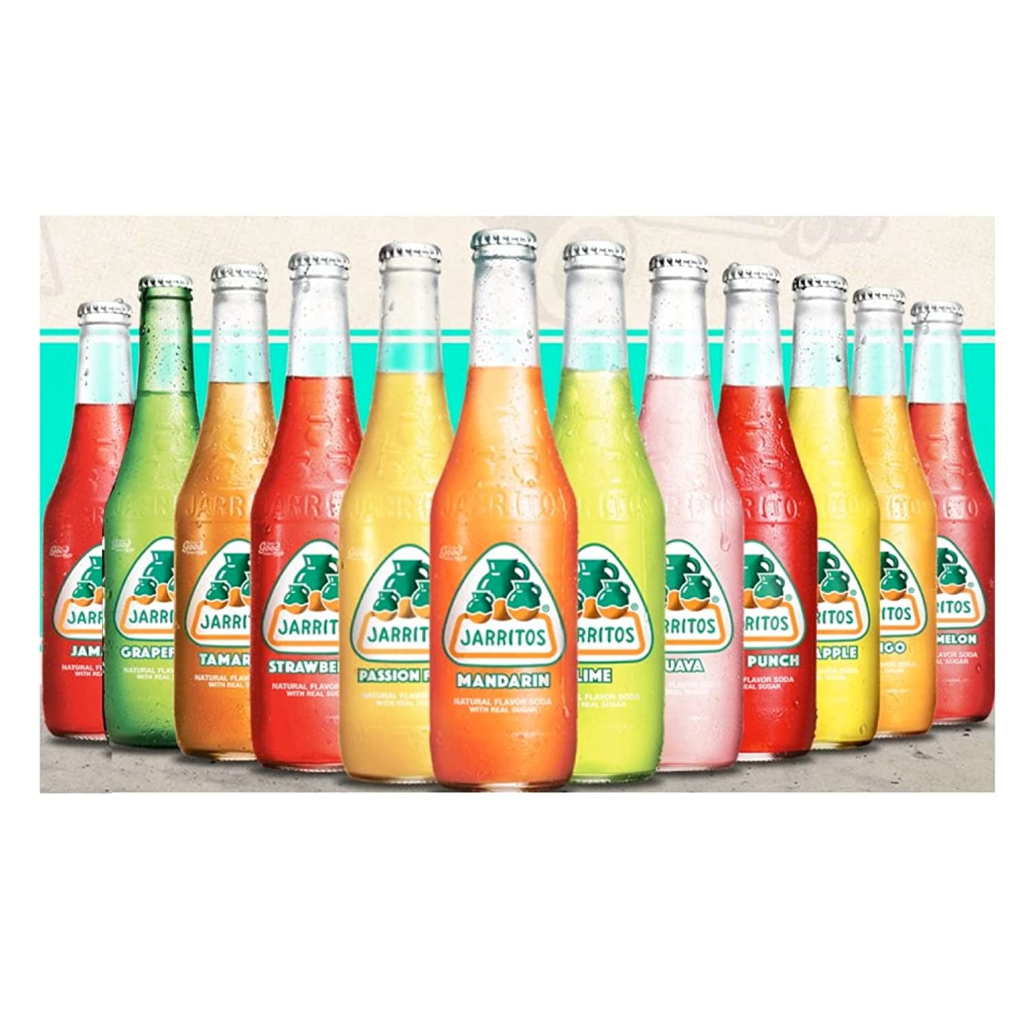 Jarritos Mexican Soda Variety Pack 12/12.5 fl. oz. Glass Bottle Case