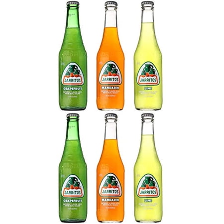 Jarritos Mexican Soft Soda Drink, Grapefruit, Mandarin, Lime - Variety Pack, 12.5Oz Glass Bottle (Pack Of 6, Total Of 75 Fl Oz)