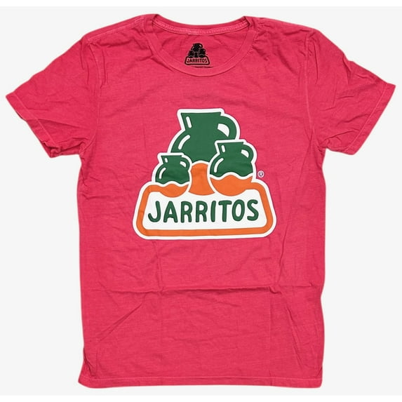 Jarritos Mexico Soft Drink Soda Men's T-Shirt Classic Logo Authentic Merch Tee (XX-Large, Pink)