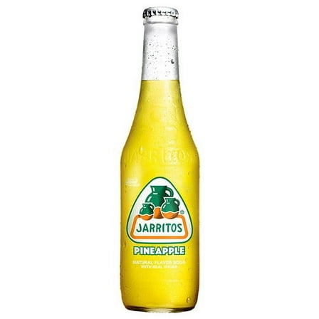 Jarritos Pineapple Soda, 12.5 fl oz (370 ml) Glass Bottle, 1 Count