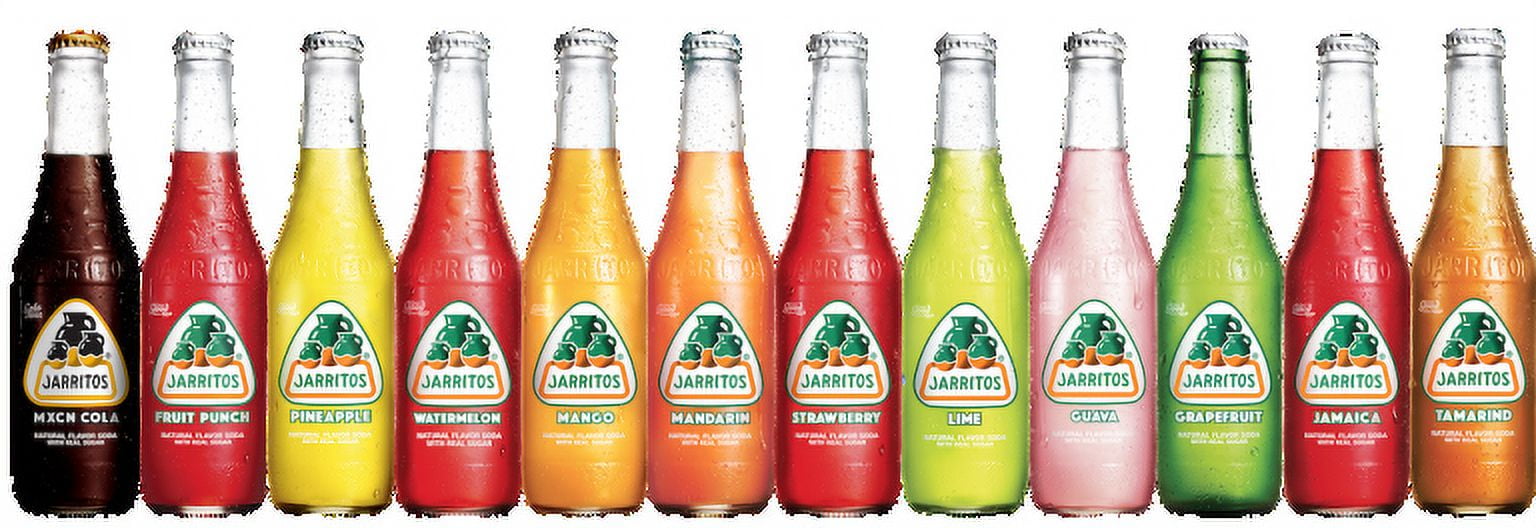 Jarritos Variety Pack Soda, 12.5 fl oz (370 ml) Glass Bottle, 12 Pack