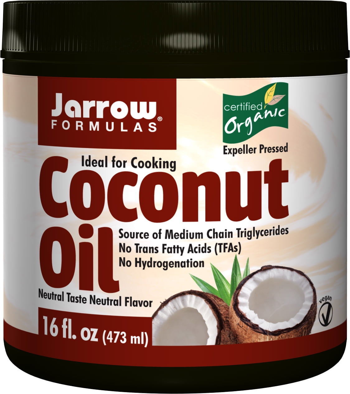 Jarrow Formulas 100% Organic Coconut Oil, Supports Cardiovascular Health, 16 Ounce