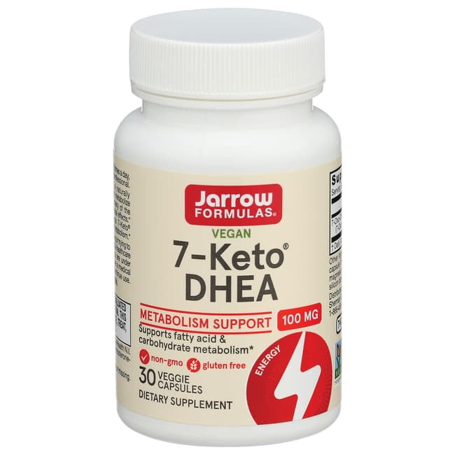 Jarrow Formulas 7Keto DHEA, Enhances Metabolism, 100 mg, 30 Caps